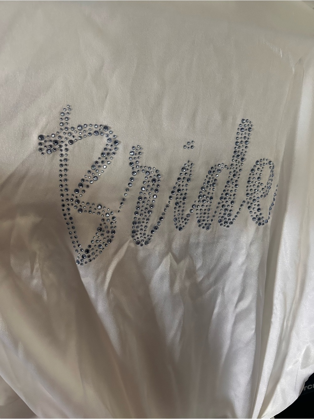Victoria's Secret White Satin 'Bride’ Robe and Tote - Picture 3 of 4